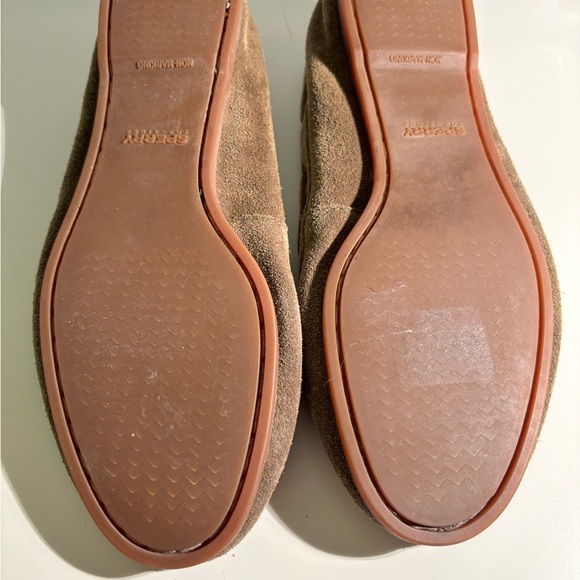 Sperry soft suede leather Top sliders in Olive Size 7 - Picture 6 of 7